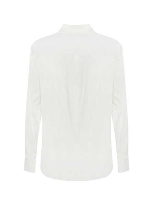 Camicia Finire in raso di seta bianco MAX MARA LEISURE | 2426116018600005